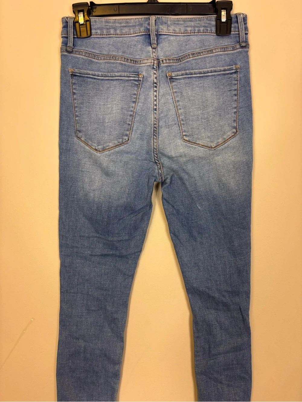Abercrombie & Fitch Light Blue High Rise Distressed Skinny Ankle Jeans 4